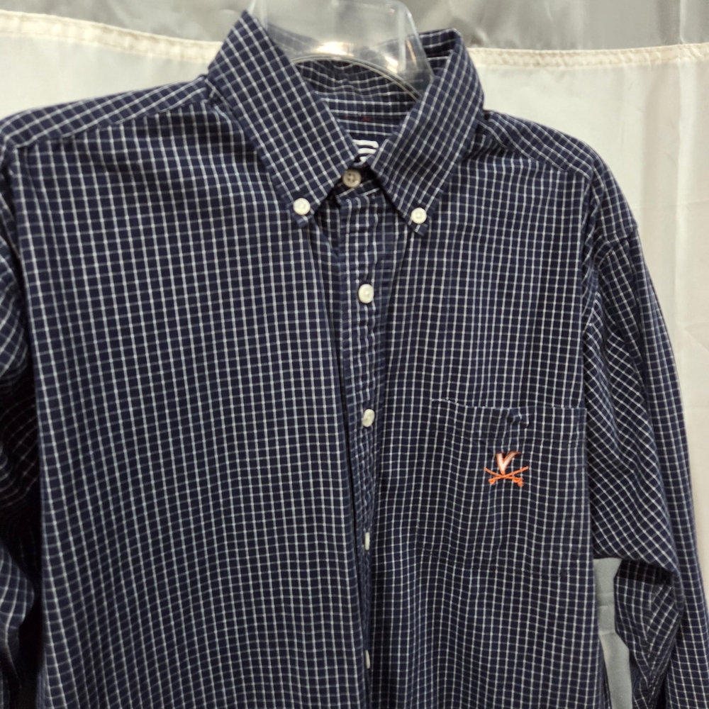 UVA Cavaliers Gameday Button Down Sz M University of Virginia Old Money Navy